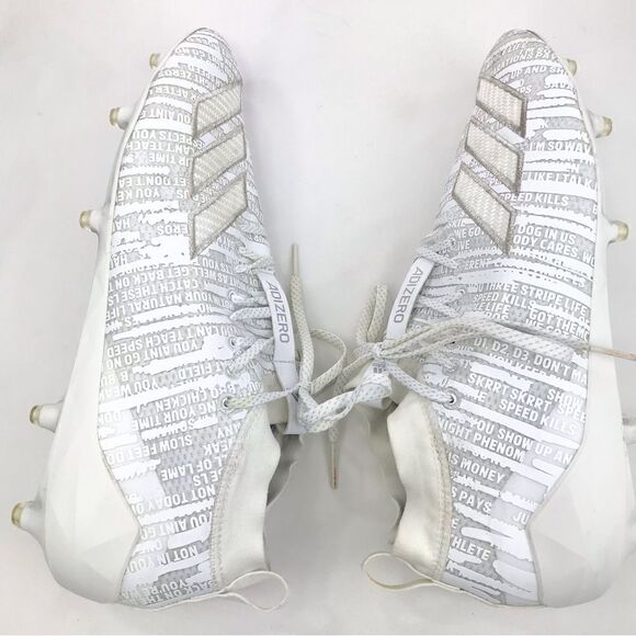 Adidas Adizero Primeknit White 8.0 Three Stripe Life Football Cleats - Picture 6 of 14